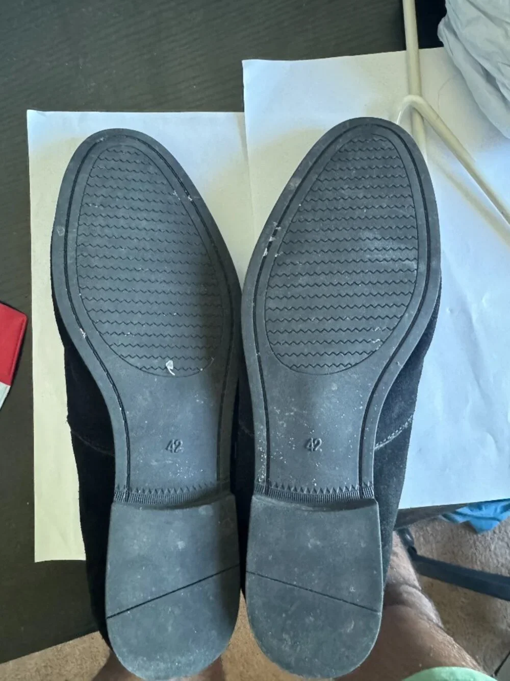 ASOS Office Suede Black/Mens/Gold Loafers. Size 9US/8UK/42EU.